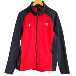 The North Face Full Zip Men's Thick Fleece Long Sleeve Jacket Embroidered Logo L